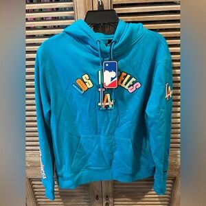 NWTs Women’s turquoise LA Dodgers MLB hoodie